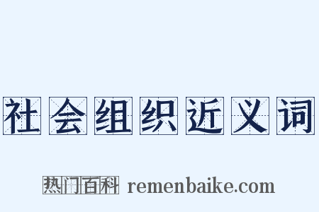 社会组织近义词是什么意思的图片